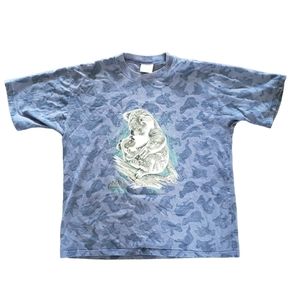 Vintage boxy women's blue Australia Koala graphic tshirt sz XL, Aussie Themes